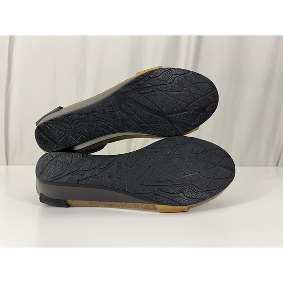 Naot Prophecy Tan/Black Leather High Back Strap Wedge Sandals - EU 40 US 9/9.5 - Picture 8 of 9